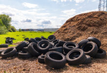Grote partij autobanden gedumpt in Marslanden